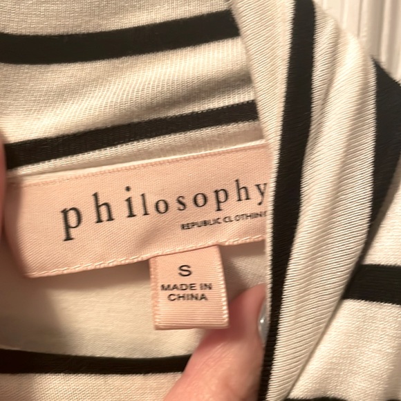 Philosophy Striped Windowpane Dress, sz S - Picture 5 of 12